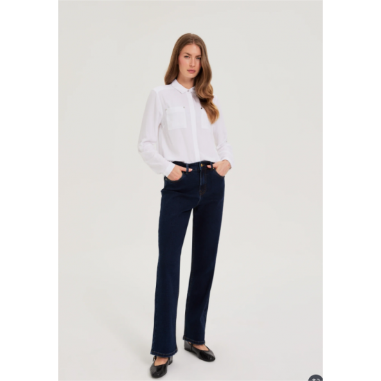 Γυναικείο Τζιν Παντελόνι σε Χρώμα Μπλε Moodo