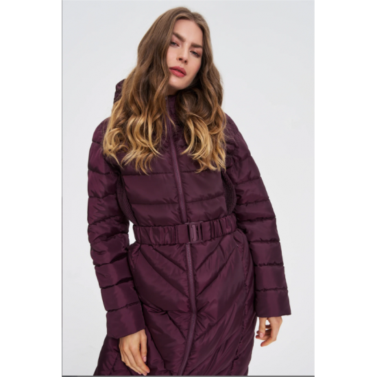 Γυναικείο Μπουφάν σε Μπορντό Χρώμα Moodo