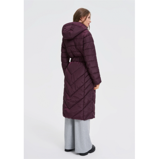 Γυναικείο Μπουφάν σε Μπορντό Χρώμα Moodo