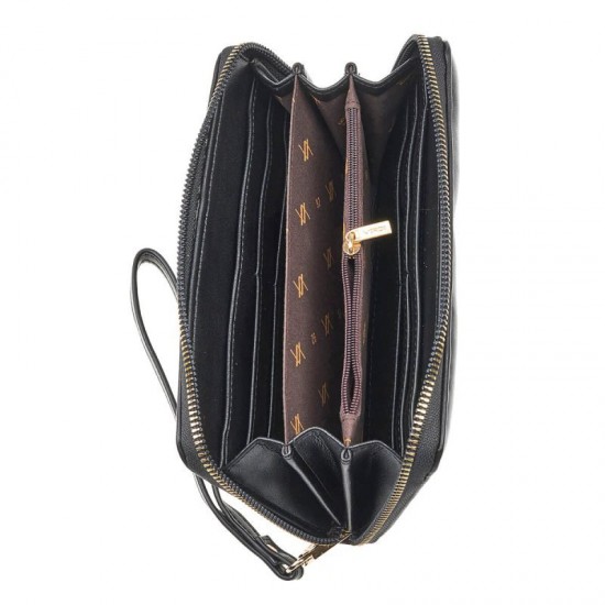 Γυναικείο Πορτοφόλι Verde σε Mαύρο Χρώμα 18-1382