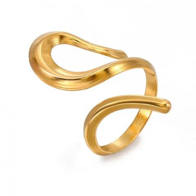 Γυναικείο Δαχτυλίδι Ατσάλινο σε Χρυσό Χρώμα