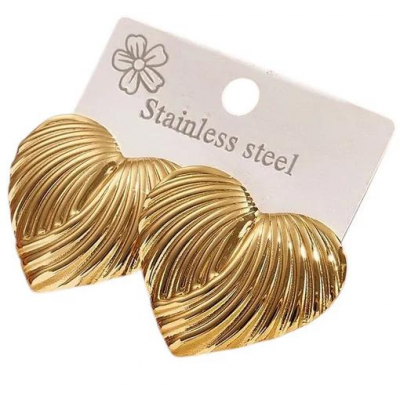 Γυναικεία Σκουλαρίκια Ατσάλινα σε Χρυσό Χρώμα