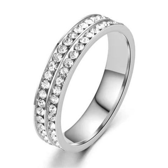 Γυναικείο Δαχτυλίδι Ατσάλινο σε Ασημί Χρώμα