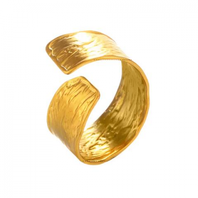 Γυναικείο Δαχτυλίδι Ατσάλινο σε Χρυσό Χρώμα